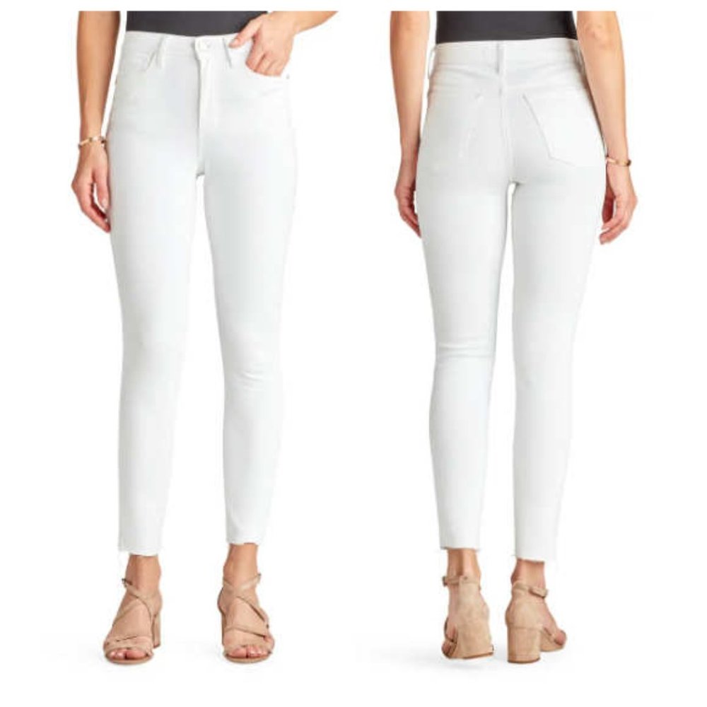 Sam Edelman White Stiletto Ankle Jean Size 32/14 White